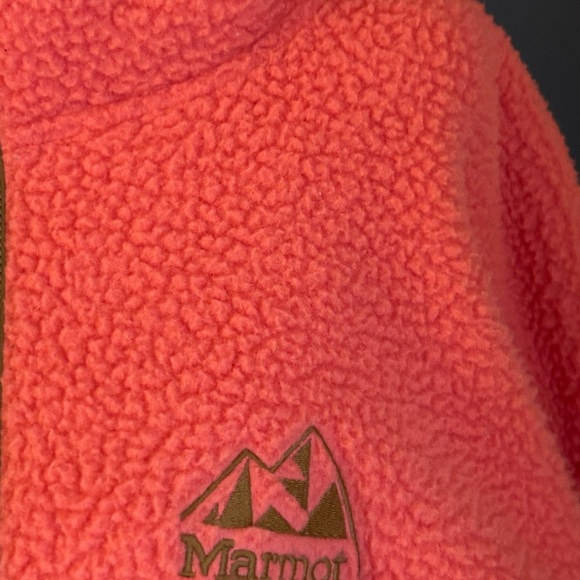 Marmot Women's Super Aros Fleece Hoodie Pullover Grapefruit Wheat Hazel Sz Large - Picture 4 of 9